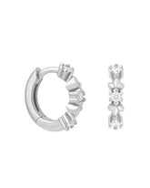 Paige Delicate Hoop Earrings with Crystals